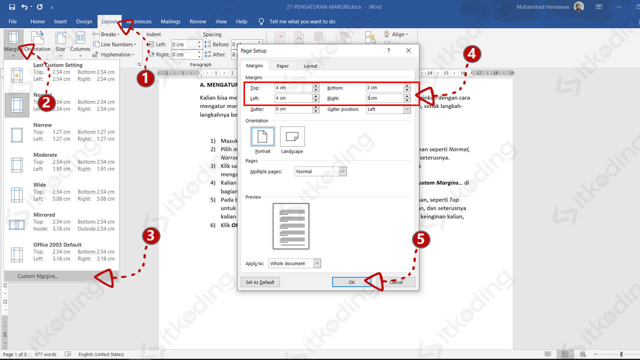 5 Langkah Mudah Cara Mengatur Margin di Word HP, Ternyata Selama Ini Salah!