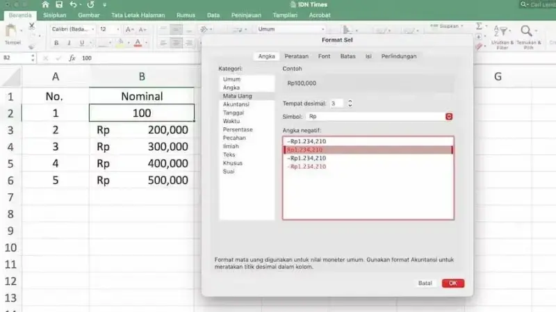 3 Cara Mudah Bikin Simbol Rupiah Otomatis di Excel - Dafunda com