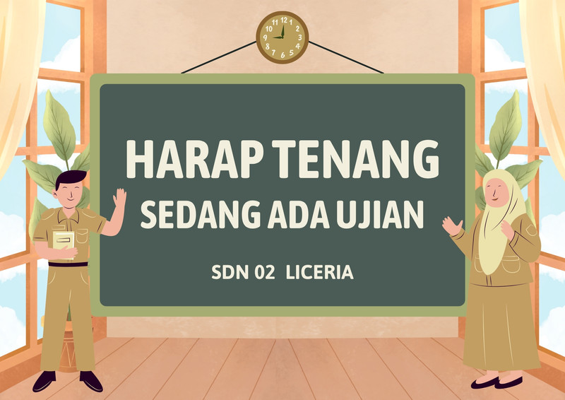 Gratis desain contoh harap tenang - Canva