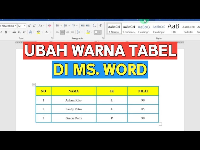 Cara Mengubah Warna Tabel di Word Ini Langkah Mudahnya Cara Mengubah Warna Tabel di Word Ini Langkah Mudahnya
