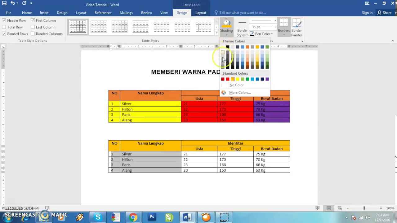 Rahasia Memberi Warna pada Tabel Word di 2026, Ternyata Semudah Ini!