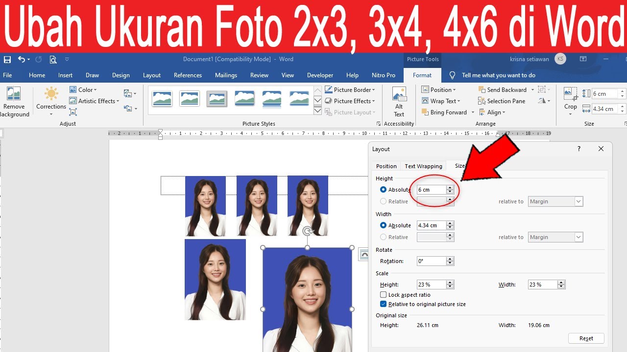 Ternyata Semudah Ini Cara Mengatur Foto 3×4 di Word 2026, Cuma 3 Langkah!