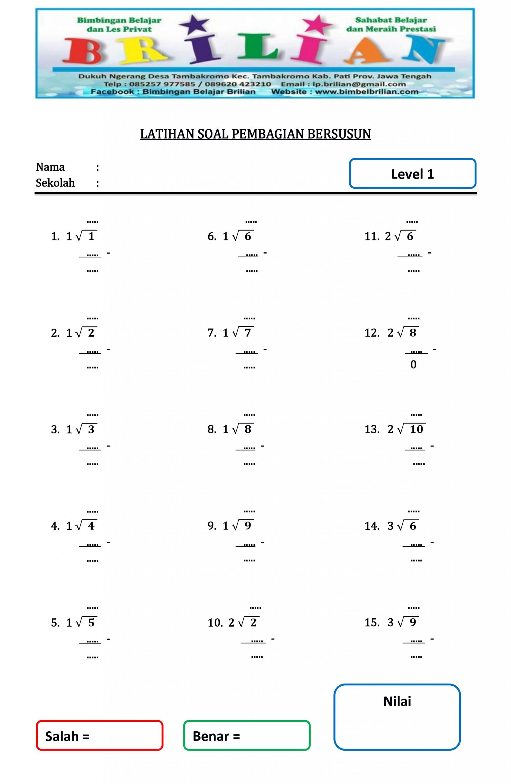 Soal Pembagian Kelas 3 Sd - inPoint Soal Pembagian Kelas 3 Sd - inPoint