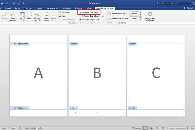 Cara Membuat Nomor Halaman Berbeda di Microsoft Word dengan Mudah