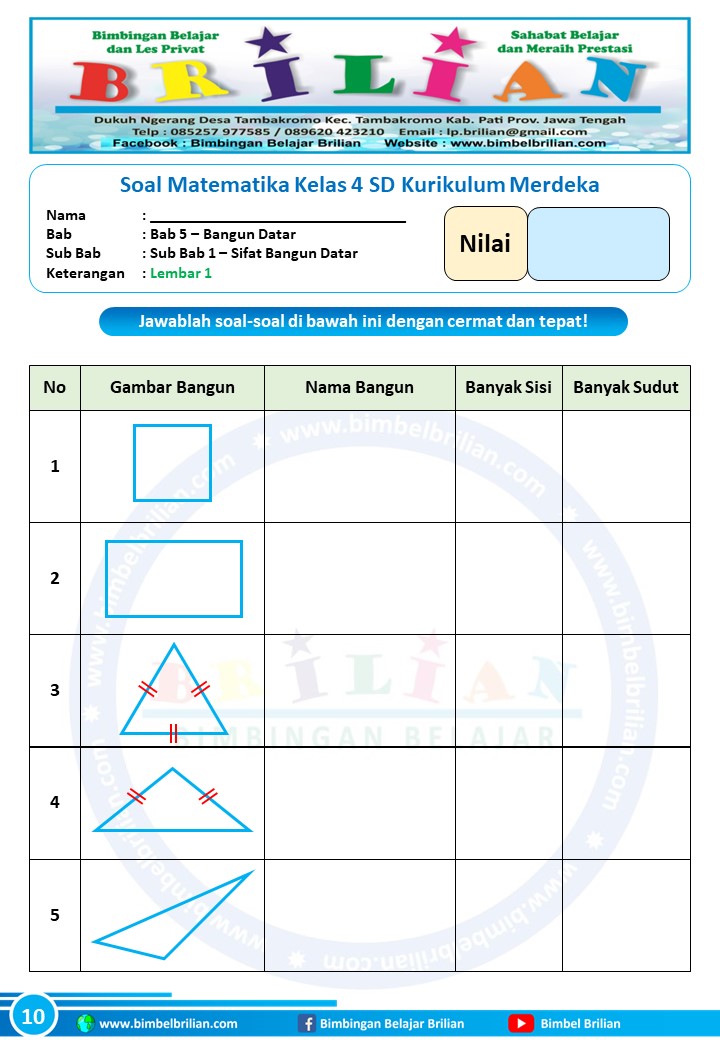5 Contoh Soal Kelas 4 Bangun Datar Gabungan yang Wajib Dikuasai Sebelum Ujian 2026