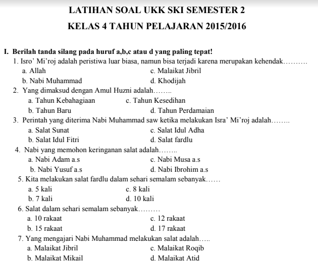 Soal Ukk Kls 4 Semester 2 K13 Soal Uas Kelas 4 Sd Mi Tema 9 Semester Soal Ukk Kls 4 Semester 2 K13 Soal Uas Kelas 4 Sd Mi Tema 9 Semester