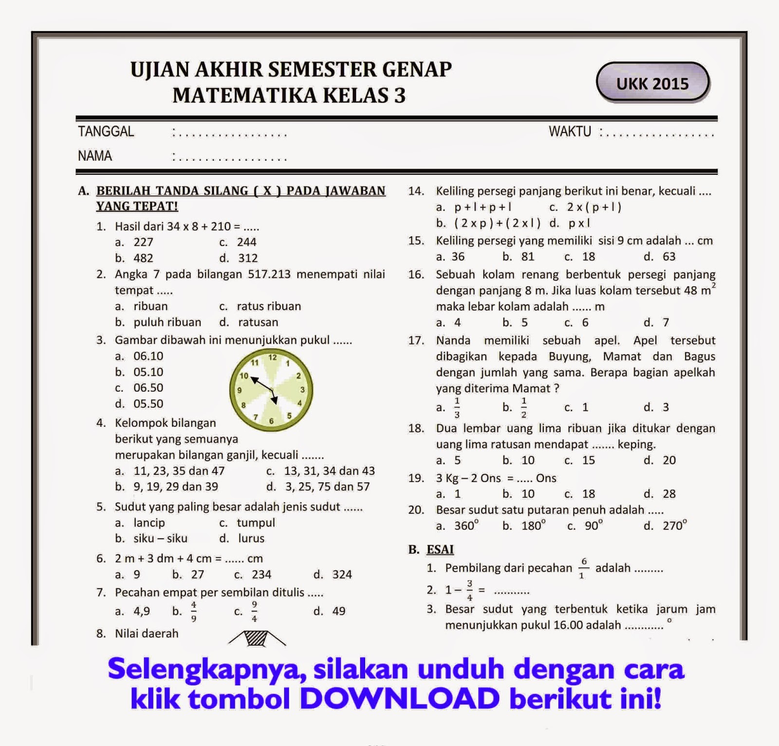 7 Cara Ampuh Sebelum Terlambat download soal ukk kelas 4 kurikulum 2013 Tahun 2026