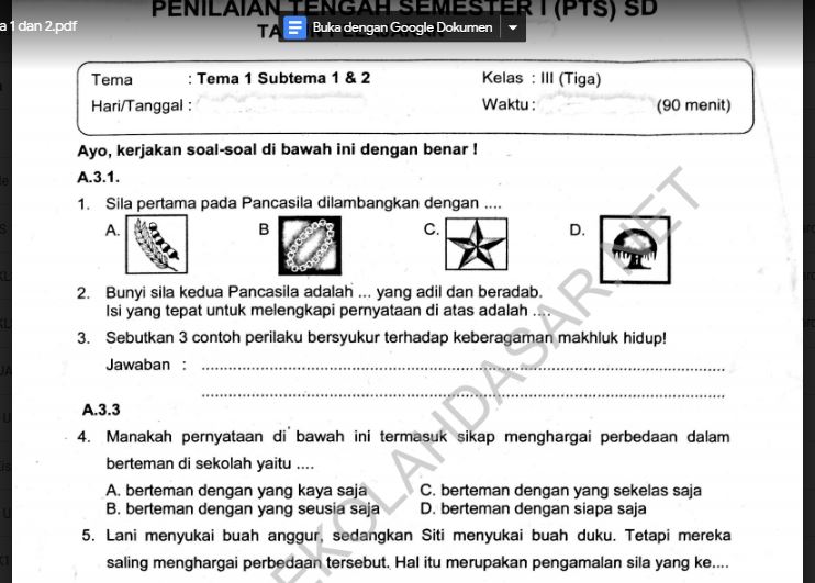 7 Rahasia Menjawab soal sub tema 1 tema 2 kelas 3 agar Nilai Langsung Melejit