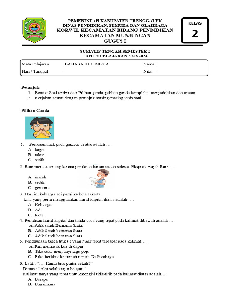 Rahasia Cepat Pintar Kerjakan Soal Bahasa Indonesia Kelas 2 Tema 1 Ternyata Mudah Sekali Rahasia Cepat Pintar Kerjakan Soal Bahasa Indonesia Kelas 2 Tema 1 Ternyata Mudah Sekali
