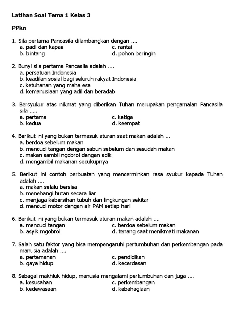 Rahasia Menjawab Soal Sub Tema 1 Tema 1 Kelas 3 Agar Nilai Langsung Melonjak Drastis