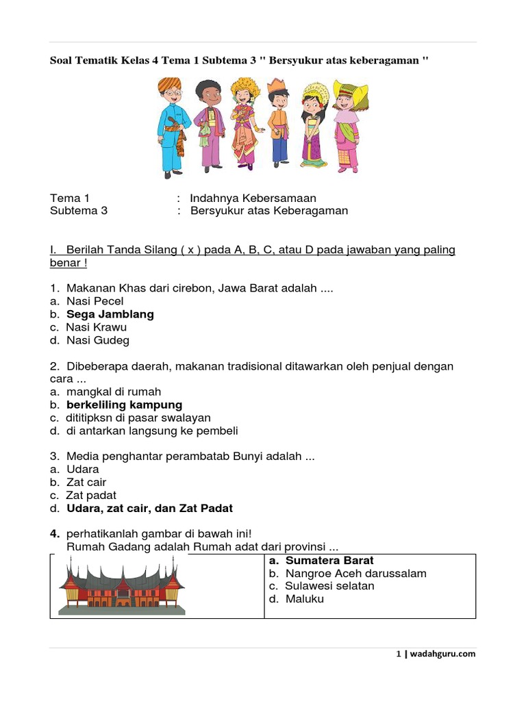 Rahasia Menjawab Soal Sub Tema 1 Tema 3 Kelas 4 Agar Nilai Siswa Langsung Melonjak Rahasia Menjawab Soal Sub Tema 1 Tema 3 Kelas 4 Agar Nilai Siswa Langsung Melonjak